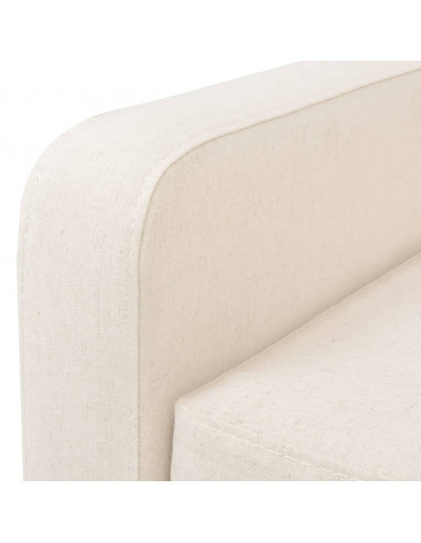 Set Divani 2 pz in Tessuto Bianco Crema