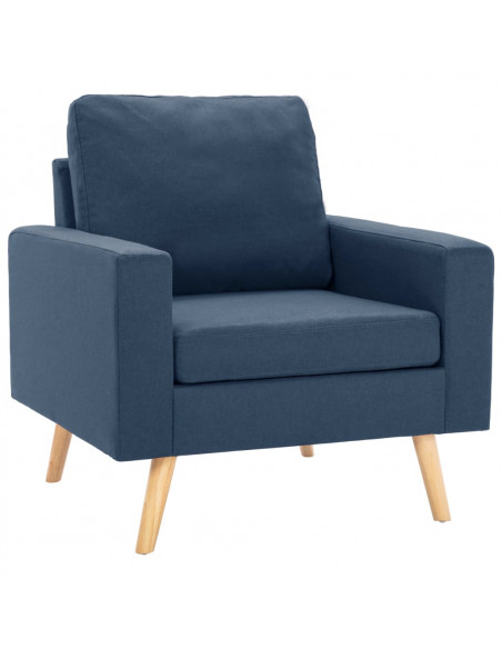 Set Divani 2 pz in Tessuto Blu