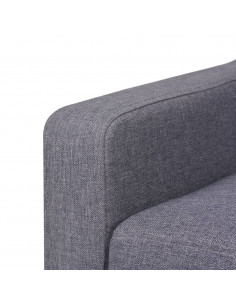 Set Divani 2 pz in Tessuto Grigio 2