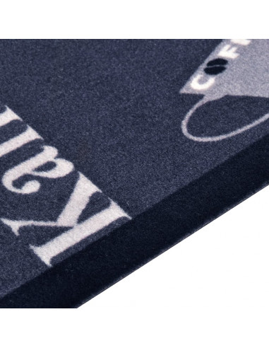 Tappetino da Cucina Lavabile Caffè Blu 45x150 cm