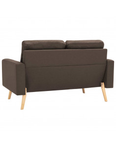 Set Divani 2 pz in Tessuto Marrone
