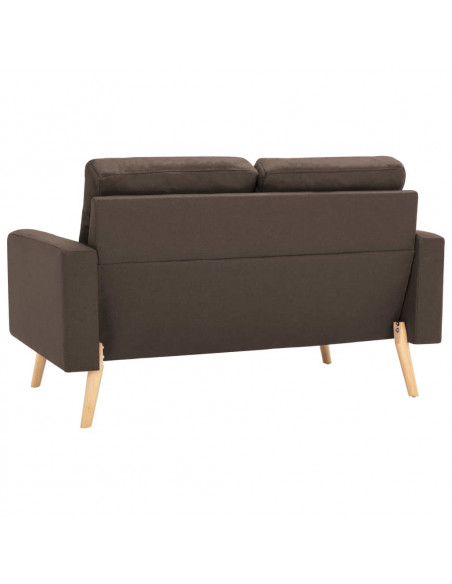 Set Divani 2 pz in Tessuto Marrone
