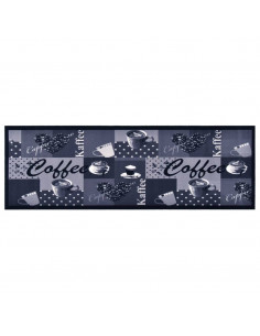 Tappetino da Cucina Lavabile Caffè Blu 60x300 cm