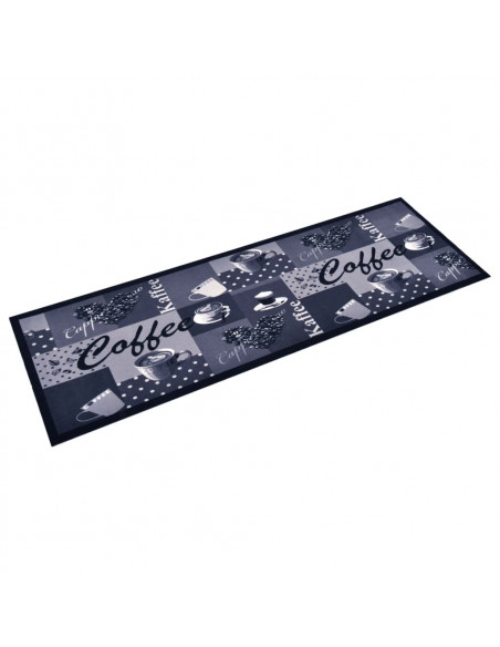 Tappetino da Cucina Lavabile Caffè Blu 60x300 cm
