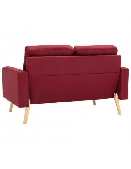 Set Divani 2 pz in Tessuto Rosso Vino