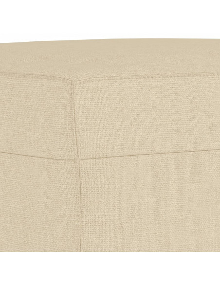 Set Divani 3 pz con Cuscini Crema in Tessuto