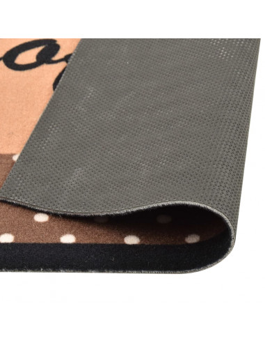 Tappetino da Cucina Lavabile Caffè Marrone 45x150 cm