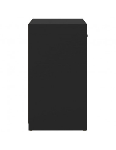 Panca Porta Scarpe Nera 94,5x31x57 cm in Legno Multistrato