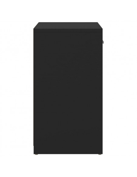 Panca Porta Scarpe Nera 94,5x31x57 cm in Legno Multistrato