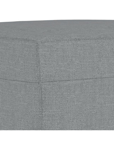 Set Divani 3 pz con Cuscini Grigio Chiaro in Tessuto