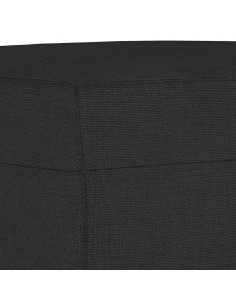 Set Divani 3 pz con Cuscini Nero in Tessuto