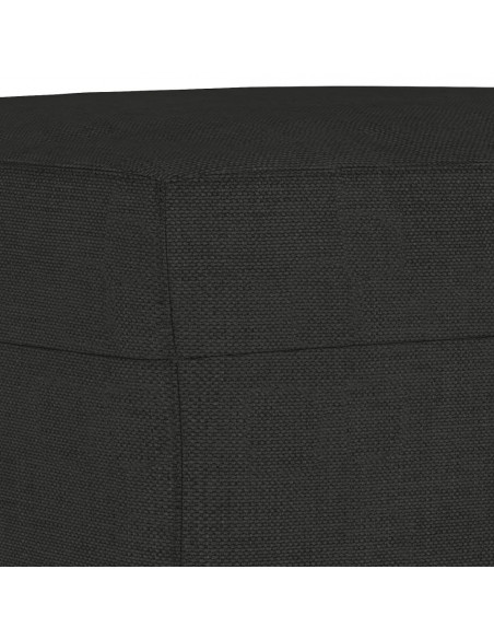 Set Divani 3 pz con Cuscini Nero in Tessuto