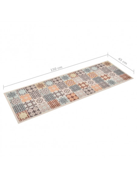 Tappetino da Cucina Lavabile Mosaico a Colori 45x150 cm