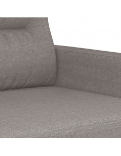 Set Divani 3 pz con Cuscini Tortora in Tessuto 2