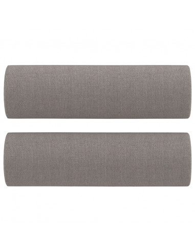 Set Divani 3 pz con Cuscini Tortora in Tessuto