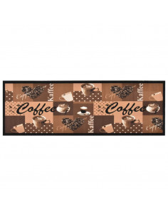 Tappetino da Cucina Lavabile Caffè Marrone 60x300 cm