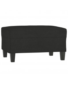 Set Divani 4 pz con Cuscini Nero in Tessuto 2