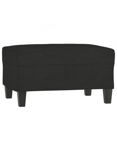 Set Divani 4 pz con Cuscini Nero in Tessuto