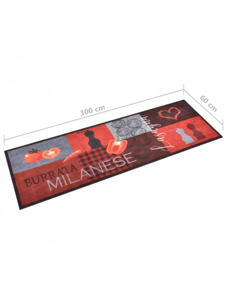 Tappetino da Cucina Lavabile Pomodori 60x300 cm
