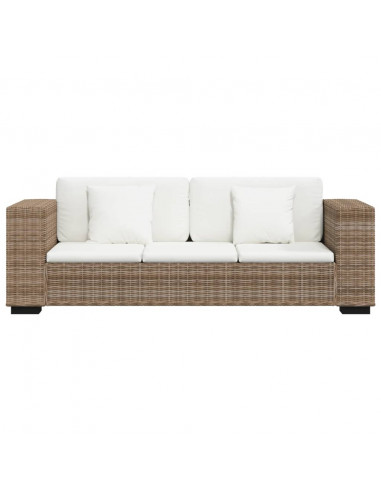 Set Divani a 2 e 3 Posti in Vero Rattan