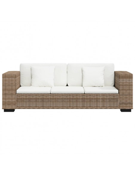 Set Divani a 2 e 3 Posti in Vero Rattan