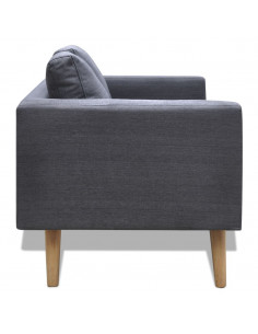 Set Divani a 2 e a 3 Posti in Tessuto Grigio Scuro 2