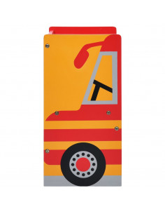 Set e Tavolo Sedie per Bambini 3pz Design Camion Pompieri Legno