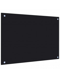 Paraschizzi per Cucina Nero 70x50 cm in Vetro Temperato 2