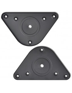 Set Gambe per Tavolo 4 pz Nere Regolabili in Altezza 710 mm