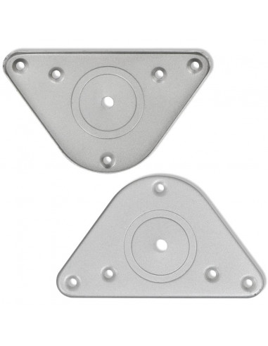 Set Gambe Tavolo 4 pz in Nickel Spazzolato Regolabili 710 mm