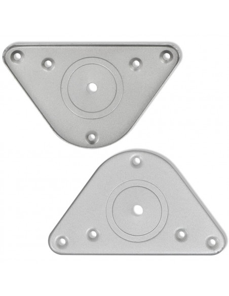 Set Gambe Tavolo 4 pz in Nickel Spazzolato Regolabili 710 mm