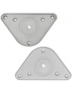 Set Gambe Tavolo 4 pz in Nickel Spazzolato Regolabili 870 mm