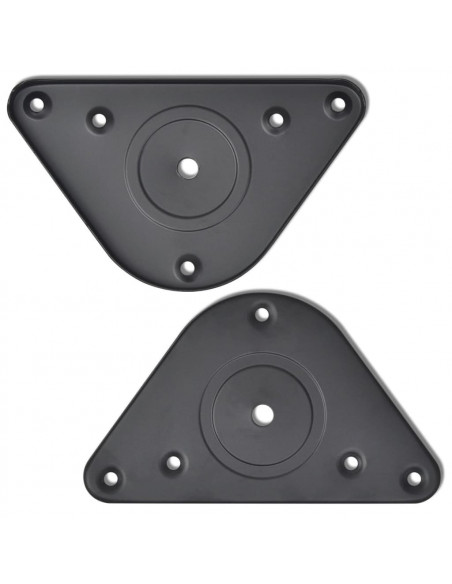 Set Gambe Tavolo Altezza Regolabile Nere 870 mm