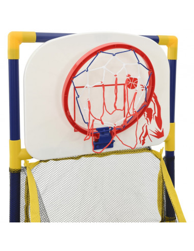 Set Gioco di Basket Arcade con Palla e Pompa 45x86x127 cm