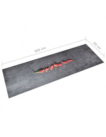 Tappetino da Cucina Lavabile Peperoni 60x300 cm