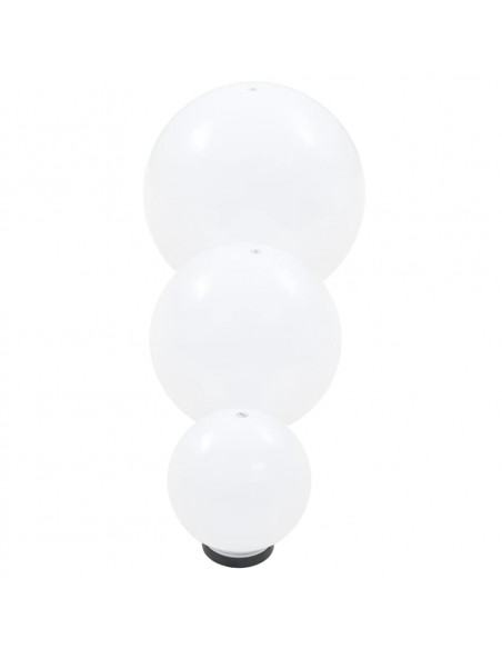 Set Lampade a LED Sferiche 6 pz 20/30/40 cm in PMMA