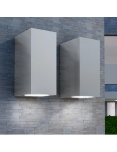 Set Lampade da parete per esterno 2 pz