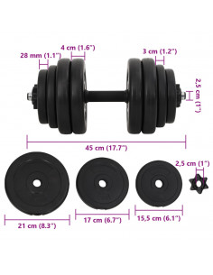 Set Manubrio 15 kg