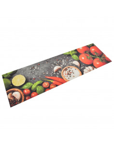 Tappeto da Cucina Lavabile Verdure 45x150 cm Velluto