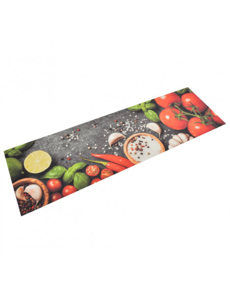 Tappeto da Cucina Lavabile Verdure 45x150 cm Velluto