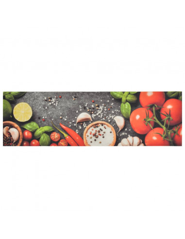 Tappeto da Cucina Lavabile Verdure 45x150 cm Velluto