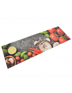 Tappeto da Cucina Lavabile Verdure 60x180 cm Velluto