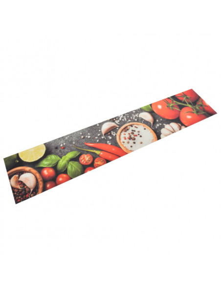 Tappeto da Cucina Lavabile Verdure 60x300 cm Velluto