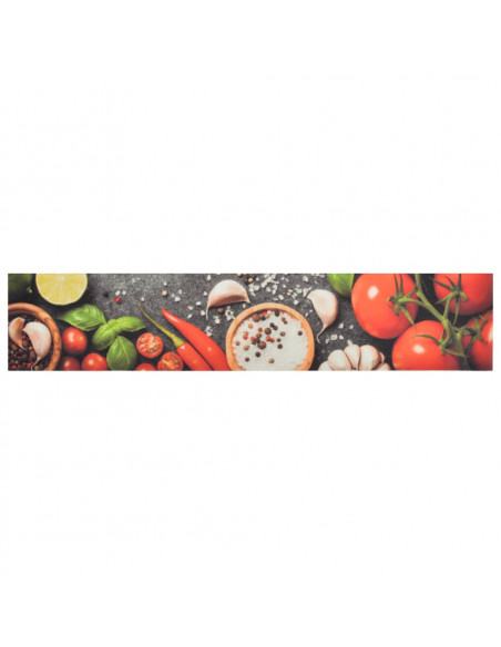 Tappeto da Cucina Lavabile Verdure 60x300 cm Velluto