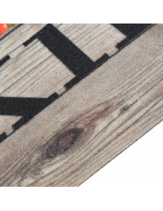 Tappeto da Cucina Lavabile Grigio Cucinare 45x150 cm Velluto 2