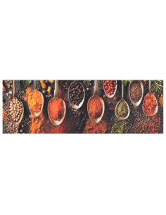 Tappeto da Cucina Lavabile Cucchiai e Spezie 60x180 cm Velluto 2