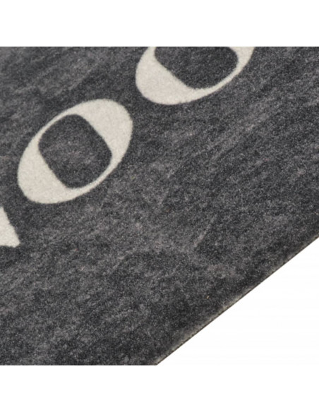Tappeto da Cucina Lavabile Nero Cucinare 45x150 cm Velluto