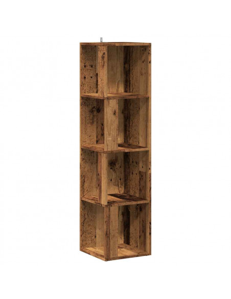 Scaffale Angolare Legno Vecchio 33x33x132 cm in Truciolato