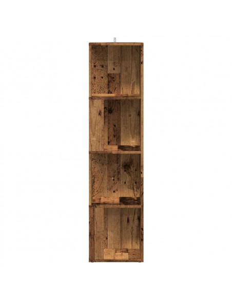 Scaffale Angolare Legno Vecchio 33x33x132 cm in Truciolato