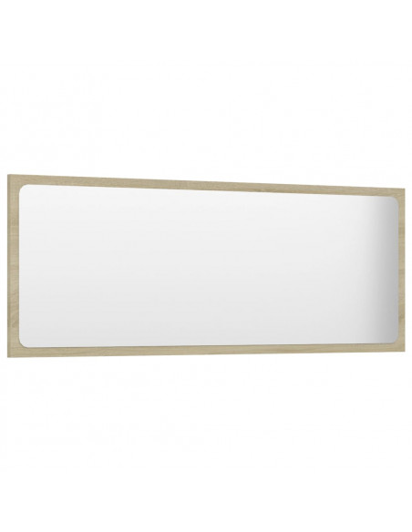 Set Mobili Bagno 2pz Bianco e Rovere Sonoma Legno Multistrato